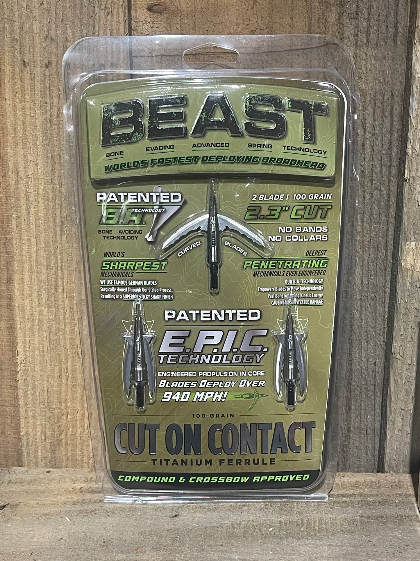 Bowmar Beast 2.3" Titanium COC Mechanical Broadheads