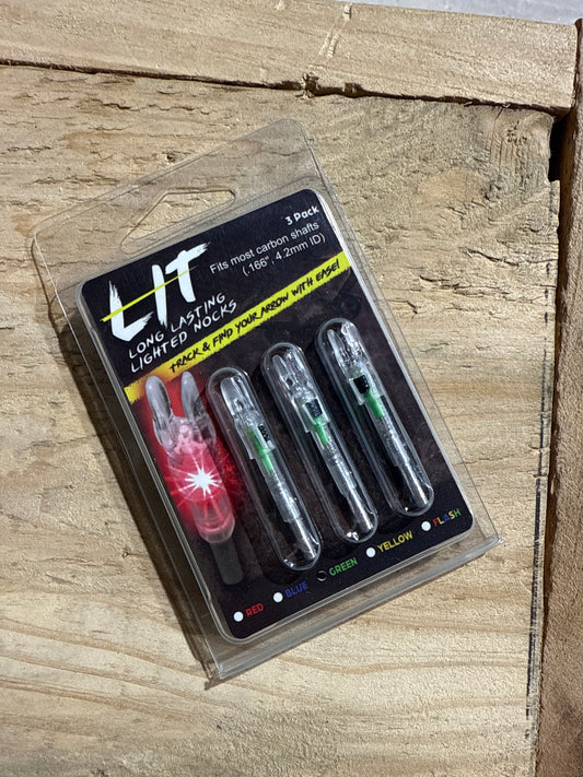 .166 Lit Nocks (3 pack) green