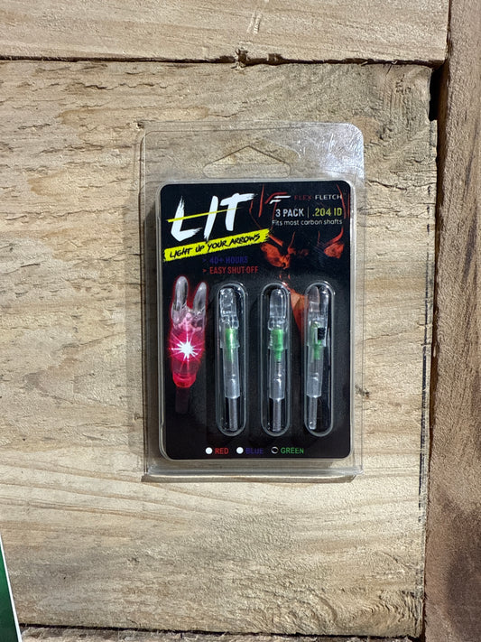 .204 Lit Nocks (3 pack) green