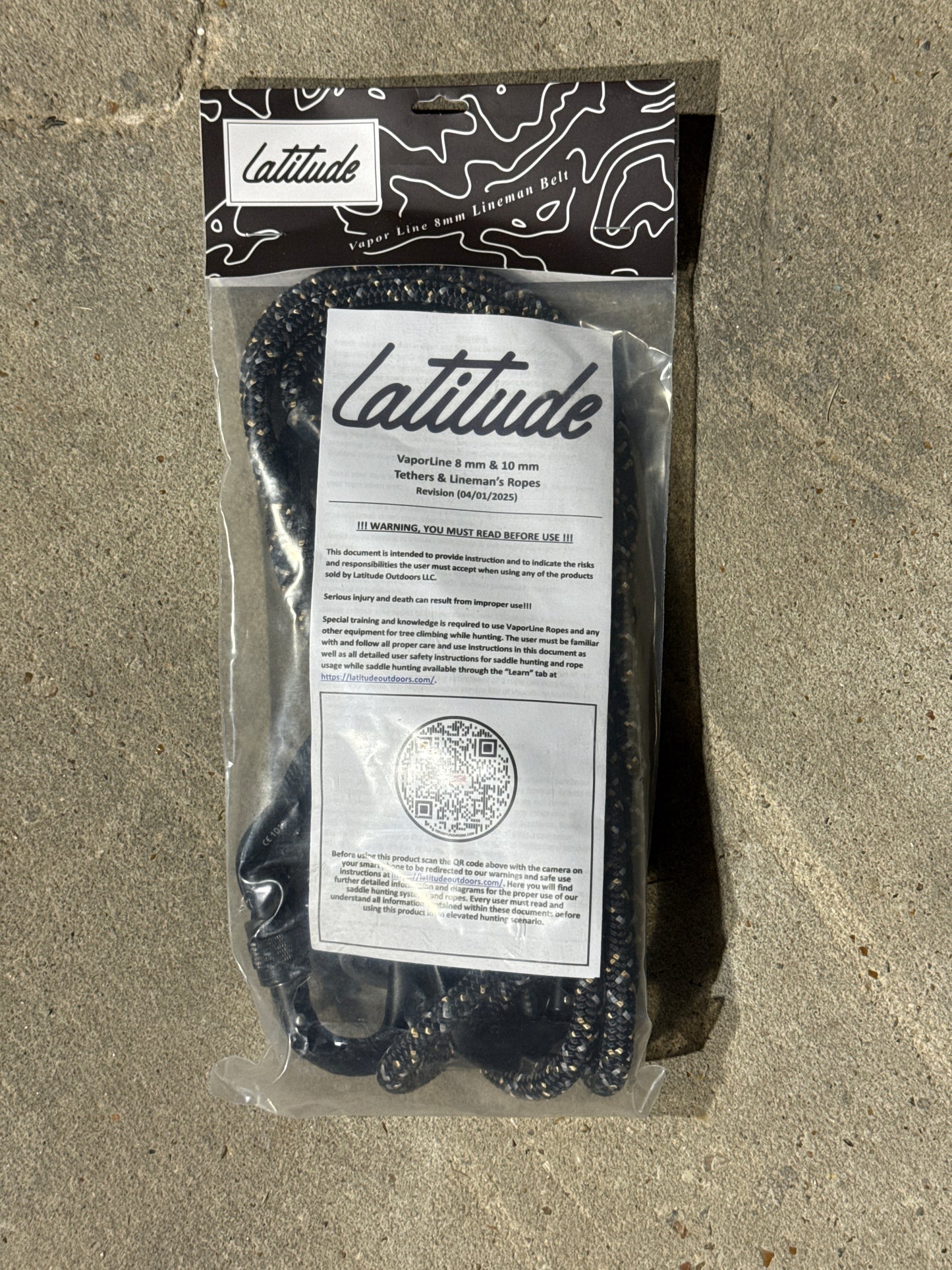 Latitude Vaporline 8mm Lineman’s Rope w/ Carabiner